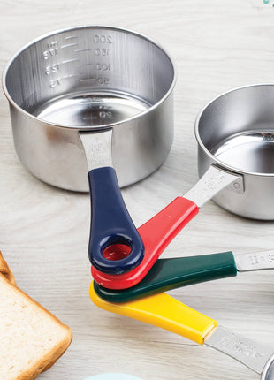 Fox Run Stainless Steel Measuring Cup Set, 4-Piece Color Set