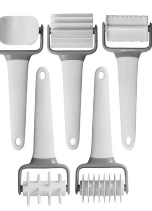 Fox Run Pastry and Pasta Wheels, Set of 5 Dough Cutter Tools