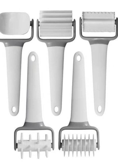 Fox Run Pastry and Pasta Wheels, Set of 5 Dough Cutter Tools
