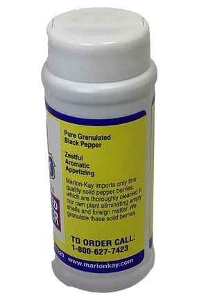 Marion-Kay Pure Granulated Black Pepper, 2.5 oz, Since 1922