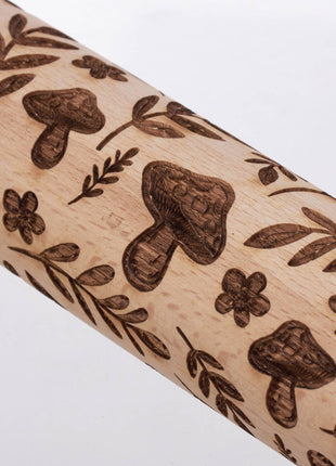 Mushrooms Small Embossing Rolling Pin