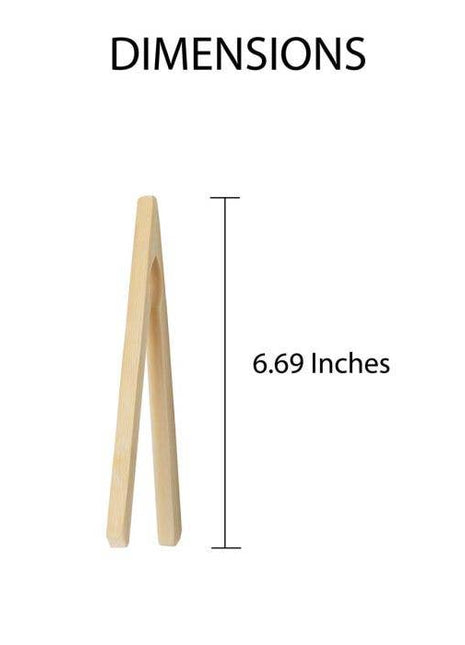 Bamboo Toast Tongs, 6.5 Inch