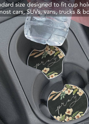 "Pray" Stone Car Coaster  BULK NO PACKAGING