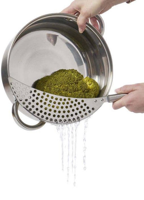 HIC Kitchen Half Moon Pot Strainer