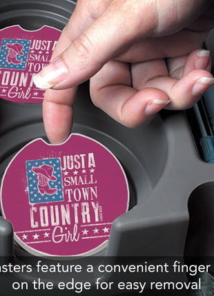 "Country Girl" Absorbent Stone Car Coaster 1pk