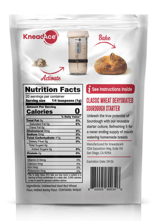 KneadAce® Sourdough Starter Culture, Non GMO, Made In USA