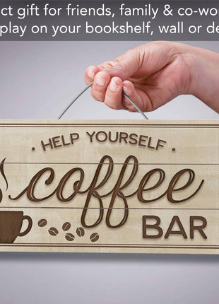 Coffee Bar Decorative Slatted Pallet Wood Sign 12" by 6"