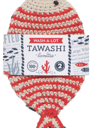Little Fish Tawashi Crocheted Dishcloths Set of 2