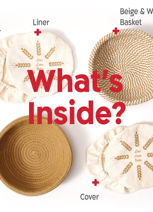 Round Cotton Rope Proofing Baskets Set