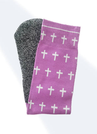 The Pink and White Angels - Bible Verse Crew Socks
