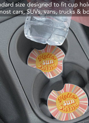 Hello Sun Absorbent Stone Car Coaster Bulk-NO PACKAGING