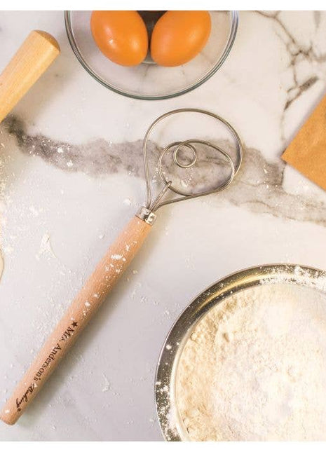 Dough Whisk – 12in Stainless Steel Bread & Batter Mixer