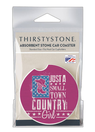 "Country Girl" Absorbent Stone Car Coaster 1pk