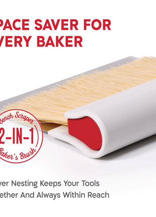 KneadAce Bench Scraper and Baker's Brush