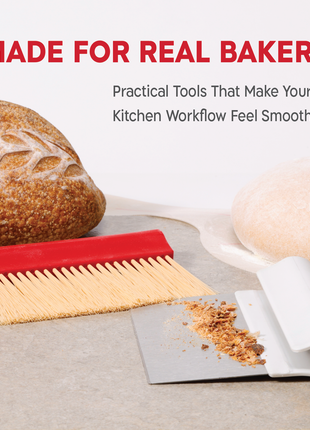 KneadAce Bench Scraper and Baker's Brush