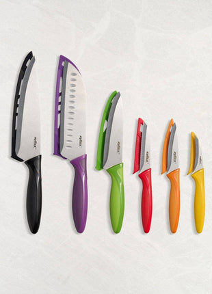 Zyliss 6 Piece Kitchen Knife Value Set with Sheath Covers