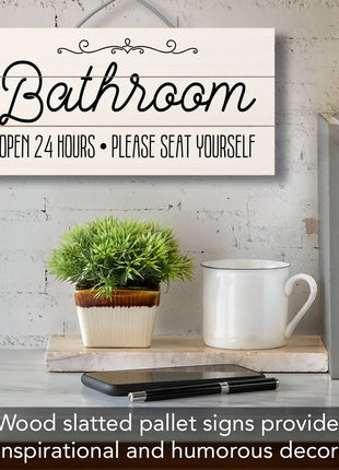 Seat Yourself Decorative Pallet Wood Sign 12" x 6"