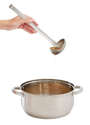 HIC Stainless Steel Straining Ladle, 3 Ounce
