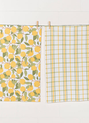 Lemons Dishtowels Set of 2