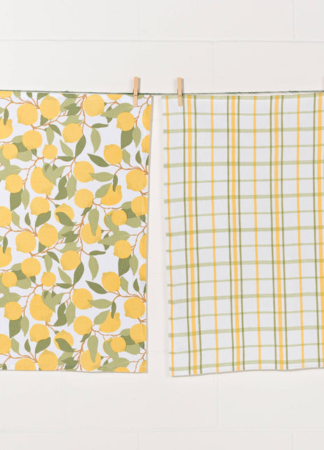 Lemons Dishtowels Set of 2