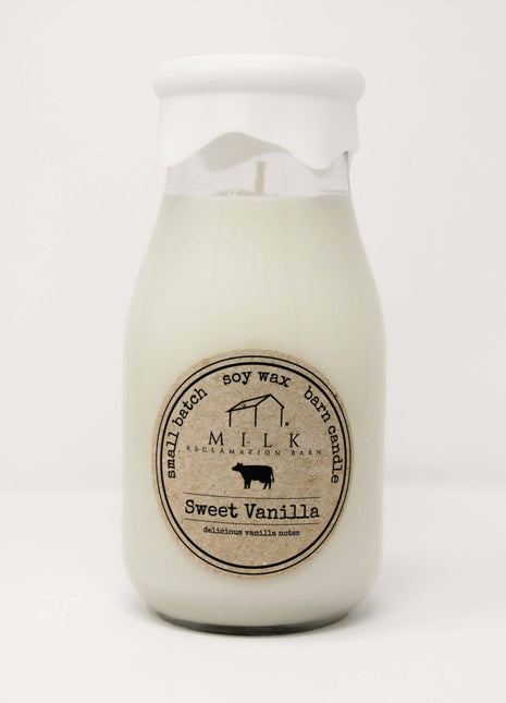 Milk Bottle Candle Sweet Vanilla