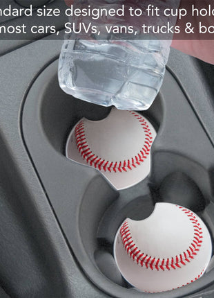 Baseball Absorbent Stone Car Coaster 1 Pk