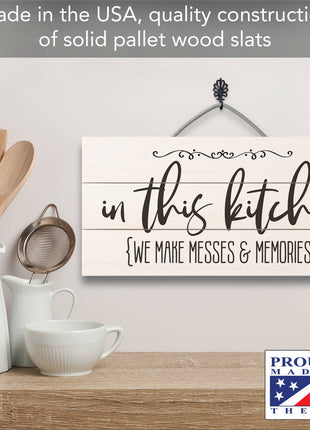 Make Messes & Memories Decorative Pallet Wood Sign 12" x 6"