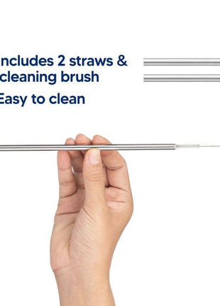 HIC Kitchen Reusable Tumbler Drinking Straws, Set Of 2