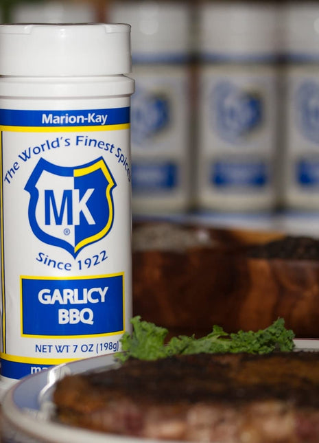 Marion-Kay Garlic -BBQ Powder, Made from Real Garlic, Perfect for Meats, Fish, Soups, Sauces or Vegetables 7oz. (1 Count)