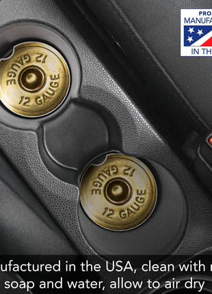 Shotgun Shell Absorbent Stone Car Coaster 1 Pk