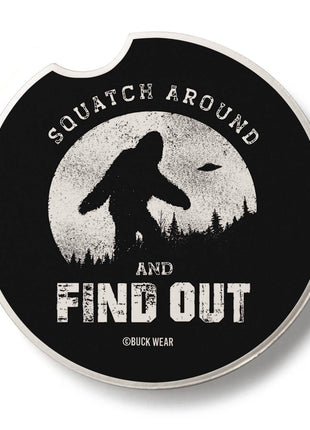 "Squatch Around" Stone Car Coaster  BULK NO PACKAGING