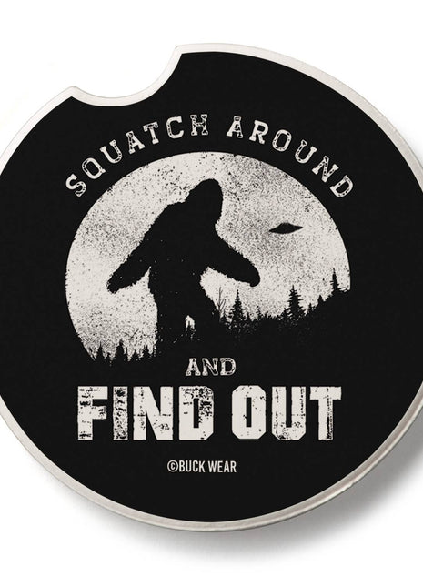 "Squatch Around" Stone Car Coaster  BULK NO PACKAGING