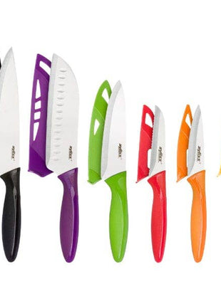 Zyliss 6 Piece Kitchen Knife Value Set with Sheath Covers
