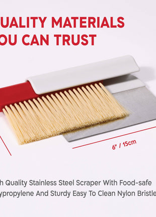 KneadAce Bench Scraper and Baker's Brush