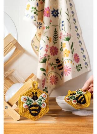 Bee Garden Crochet Sponges Set of 2