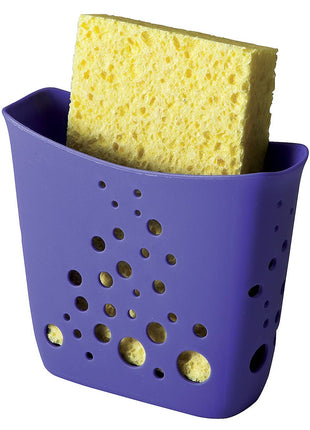 Sponge Station sink sponge holder with suction cup beside a kitchen sink