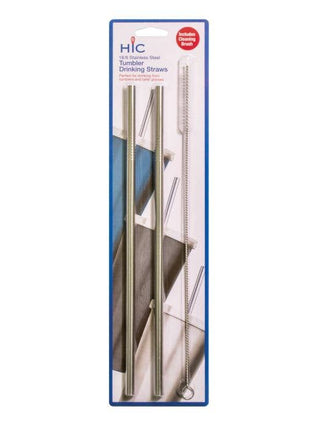 HIC Kitchen Reusable Tumbler Drinking Straws, Set Of 2