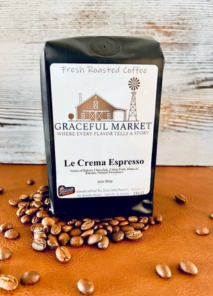 Graceful Market La Crema Espresso Coffee - Medium Roast - Rich Flavor